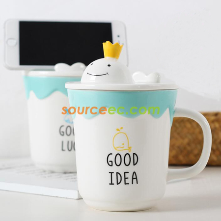 Customization Mobile Phone Holder Ceramic Cup Promotional Products
