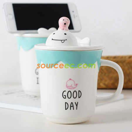 Customization Mobile Phone Holder Ceramic Cup Promotional Products