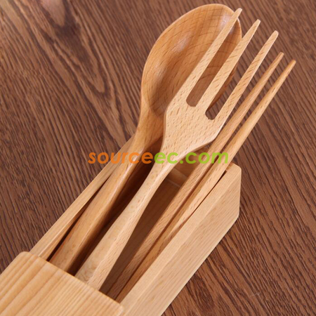 Customization Wooden Cutlery Set Promotional Products