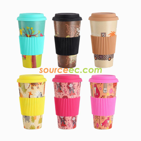 Customization Bamboo Fiber Coffee Cup Promotional Products