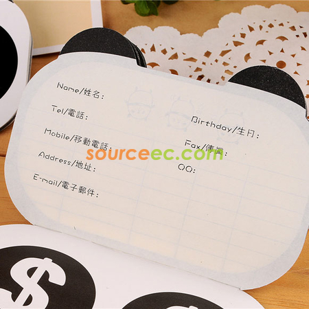Customization Panda Mini Notebook Promotional Products