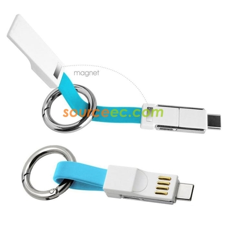 Customization 3 in 1 Keyring Charging Cable Promotional Products