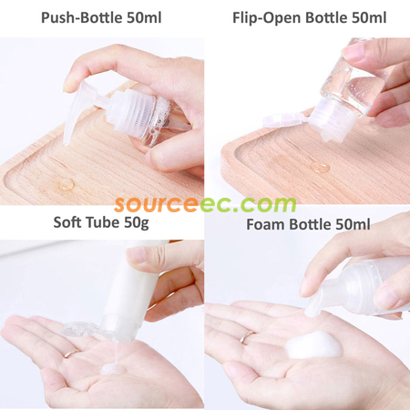 Customization Travel Bottles Kit in PVC Toiletries Pouch (Airline Approved Capacity) Promotional Products