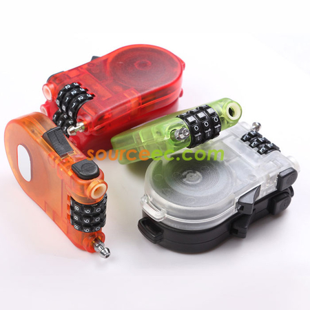 Customization Retractable Travel Cable Lock Promotional Products