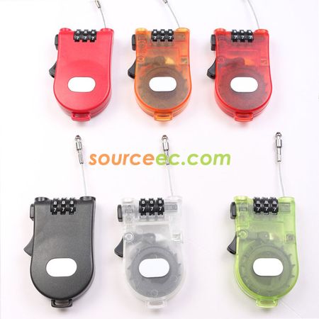Customization Retractable Travel Cable Lock Promotional Products