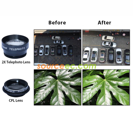 Customization 5 in 1 Mobile Camera Lens Set in Pouch Promotional Products