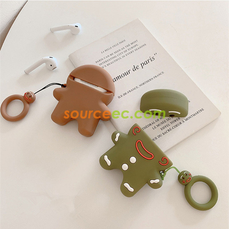 Customization Gingerbread Man AirPods Silicone Headphone Case Promotional Products