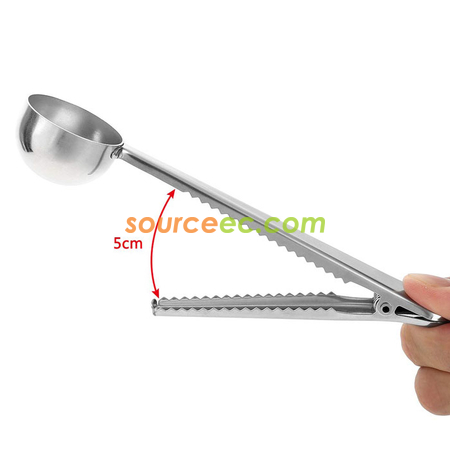 Customization Stainless Steel Ground Coffee Measuring Scoop Spoon with Bag Seal Clip Promotional Products