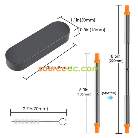 Customization Collapsible Stainless Steel Straw Promotional Products
