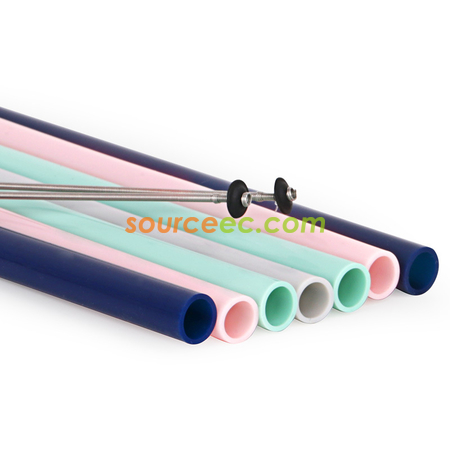 Customization Reusable Portable Collapsible Silicone Straws  Promotional Products