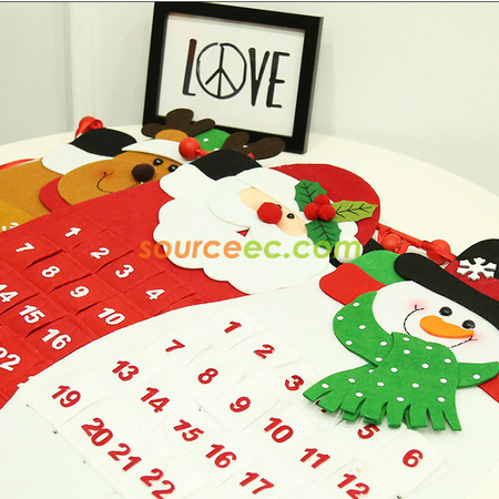 Customization Christmas Countdown Wall Calendar Promotional Products