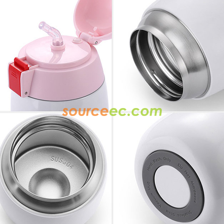 Customization 450ML Children Stainless Steel Thermal with Straw Promotional Products