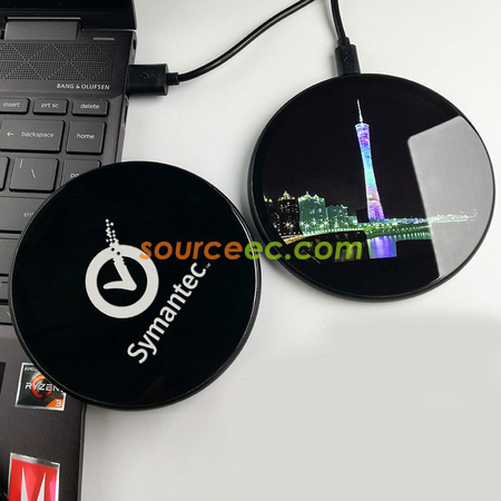 Customization Light Up Logo Wireless Charge Promotional Products