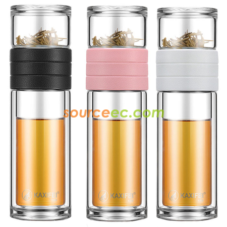 450 ML Portable Glass Bottle with Infuser