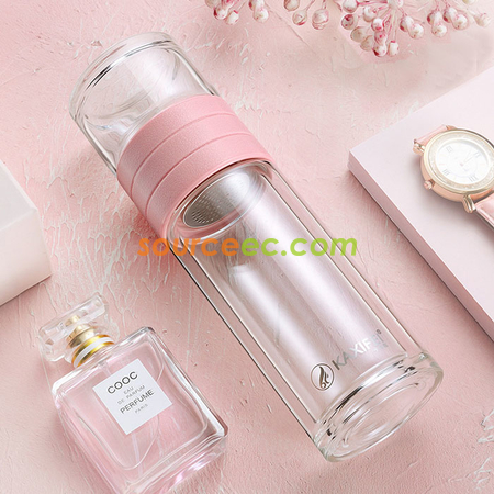 Customization 450 ML Portable Glass Bottle with Infuser Promotional Products