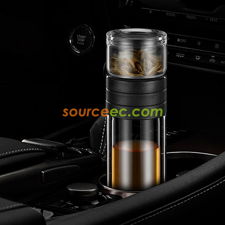 Customization 450 ML Portable Glass Bottle with Infuser Promotional Products