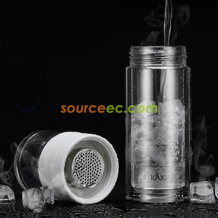 Customization 450 ML Portable Glass Bottle with Infuser Promotional Products