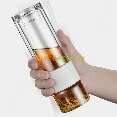 Customization 450 ML Portable Glass Bottle with Infuser Promotional Products