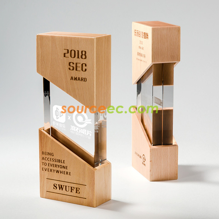 Customization Wooden Crystal Trophy Promotional Products