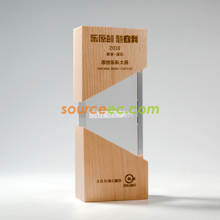 Customization Wooden Crystal Trophy Promotional Products