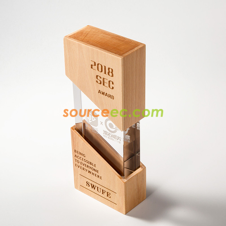 Customization Wooden Crystal Trophy Promotional Products