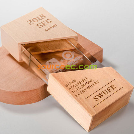 Customization Wooden Crystal Trophy Promotional Products