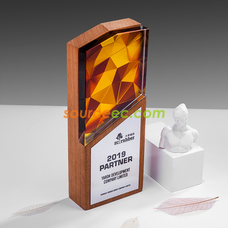 Customization Wooden Crystal Trophy Promotional Products
