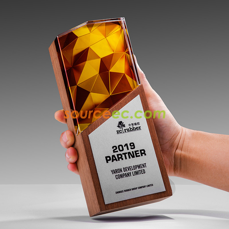Customization Wooden Crystal Trophy Promotional Products