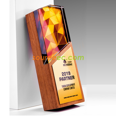 Customization Wooden Crystal Trophy Promotional Products