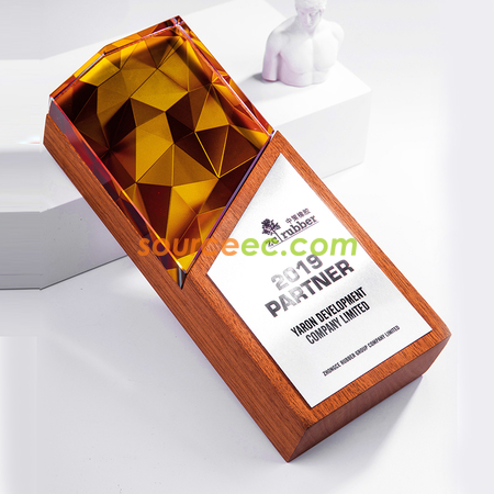 Customization Wooden Crystal Trophy Promotional Products