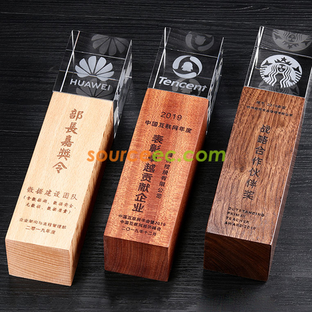 Customization Wooden Crystal Trophy Promotional Products