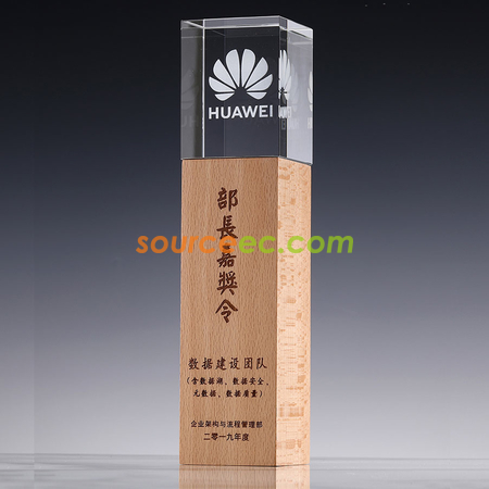 Customization Wooden Crystal Trophy Promotional Products