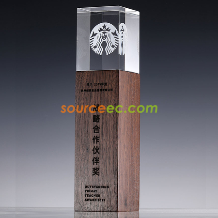 Customization Wooden Crystal Trophy Promotional Products