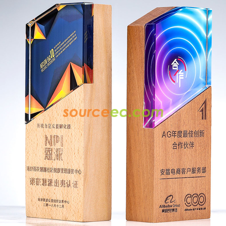 Customization Wooden Crystal Trophy Promotional Products
