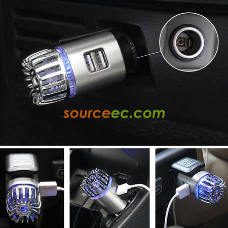 Customization Car Air Purifier with Double USB Promotional Products