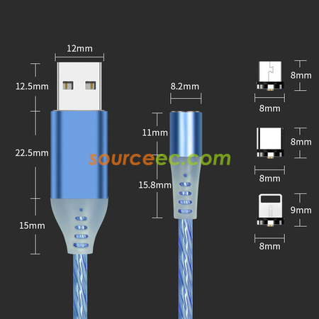 Customization Luminous Magnetic Charging Cable Promotional Products