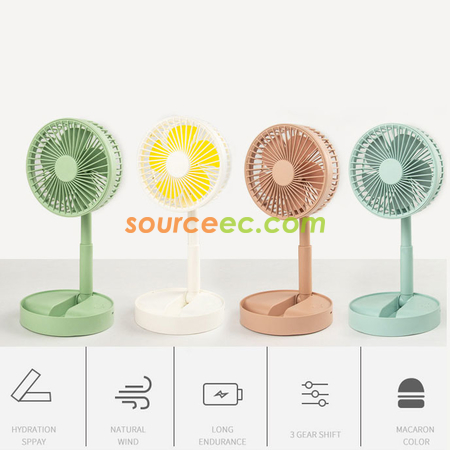 Customization Retractable Folding Charging Fan Promotional Products