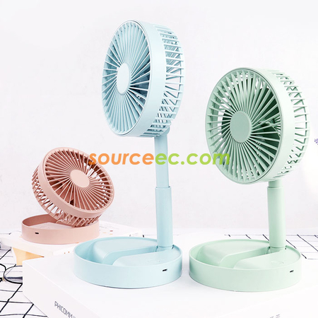 Customization Retractable Folding Charging Fan Promotional Products