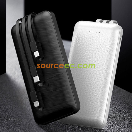 Customization 10000mAh Power Bank with In-Built Type C / Micro / Lightning Promotional Products