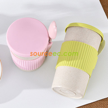 Customization 350ML Wheat Straw Coffee Cup Promotional Products
