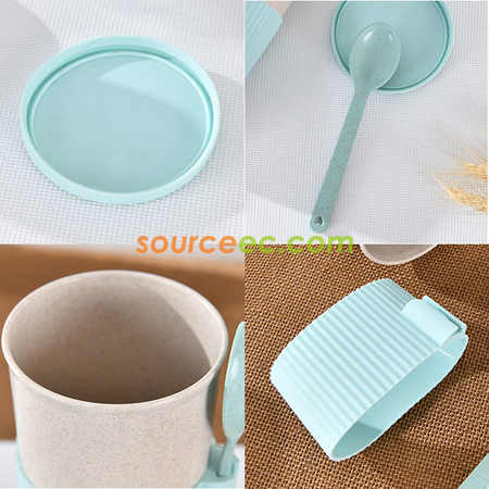 Customization 350ML Wheat Straw Coffee Cup Promotional Products