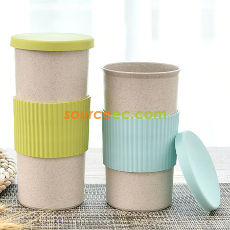 Customization 350ML Wheat Straw Coffee Cup Promotional Products