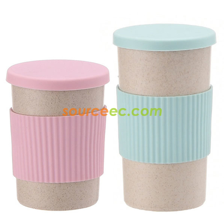 Customization 350ML Wheat Straw Coffee Cup Promotional Products