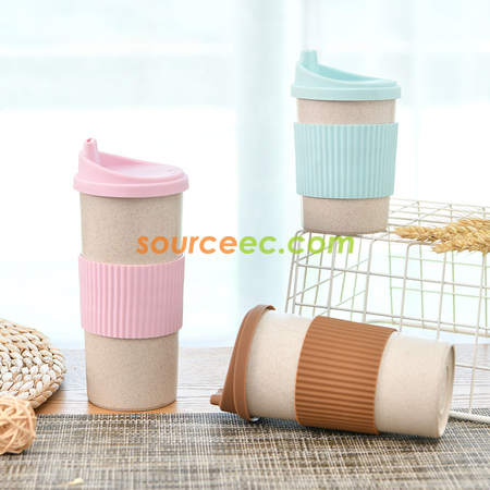 Customization 350ML Wheat Straw Coffee Cup Promotional Products