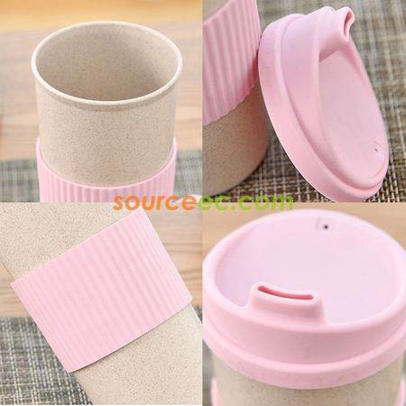 Customization 350ML Wheat Straw Coffee Cup Promotional Products