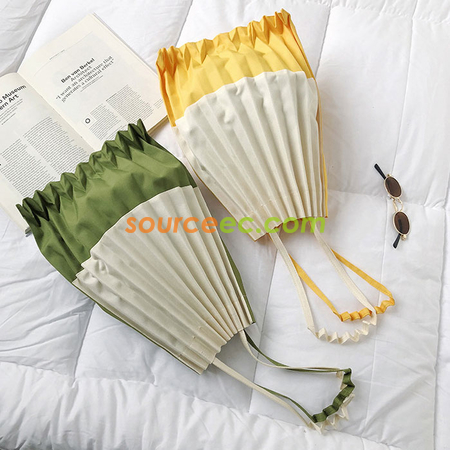 Customization Pleated-design Canvas Bag Promotional Products