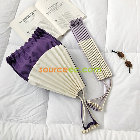 Customization Pleated-design Canvas Bag Promotional Products