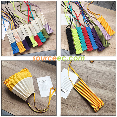 Customization Pleated-design Canvas Bag Promotional Products