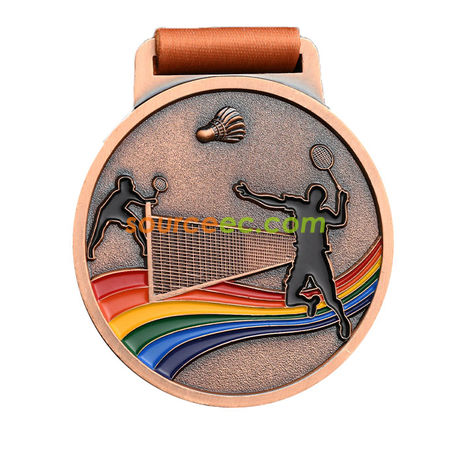 Customization Colorful Badminton Medal Promotional Products