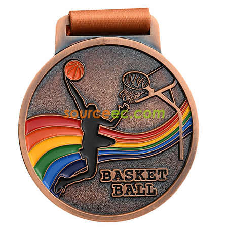 Customization Colorful Basketball Medal Promotional Products